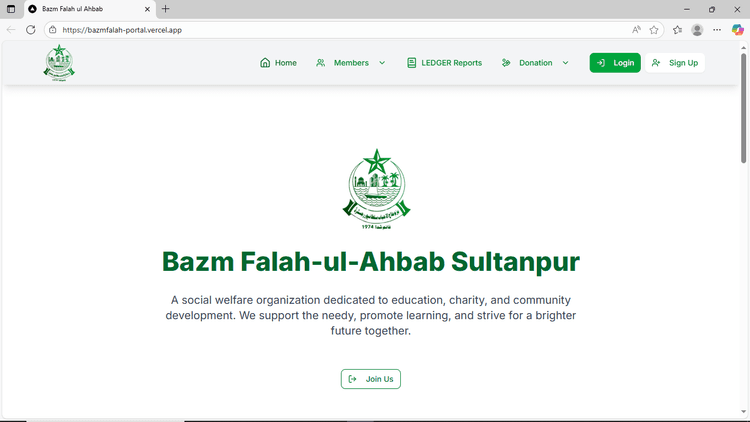 Bazm Falah-ul-Ahbab Portal